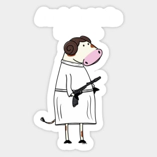 Leia Cow Sticker